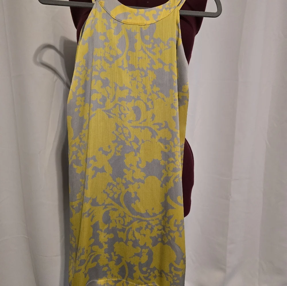 Francescas. Yellow and Gray Sleeveless Mini Dress - Picture 3 of 6